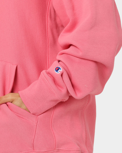 Champion Reverse Weave Hood Tickled Rose