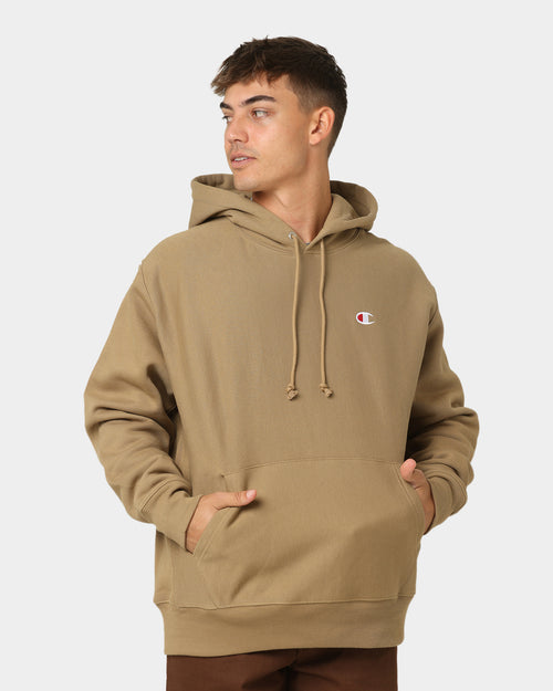 Reverse Weave Hoodie Whole Wheat Khaki