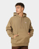 Reverse Weave Hoodie Whole Wheat Khaki