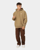 Reverse Weave Hoodie Whole Wheat Khaki