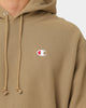 Reverse Weave Hoodie Whole Wheat Khaki