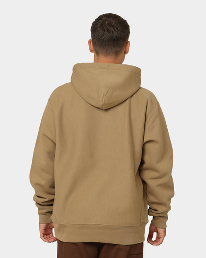 Reverse Weave Hoodie Whole Wheat Khaki