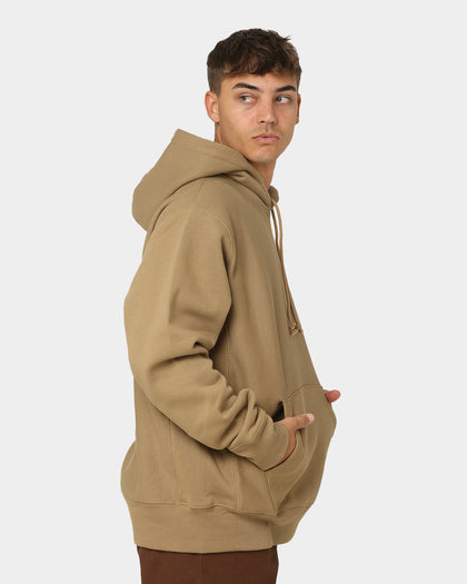 Reverse Weave Hoodie Whole Wheat Khaki