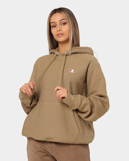 Reverse Weave Hoodie Whole Wheat Khaki