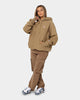 Reverse Weave Hoodie Whole Wheat Khaki