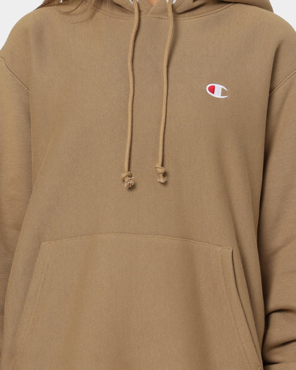 Reverse Weave Hoodie Whole Wheat Khaki