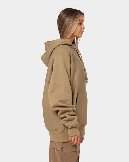 Reverse Weave Hoodie Whole Wheat Khaki
