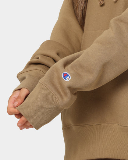 Reverse Weave Hoodie Whole Wheat Khaki