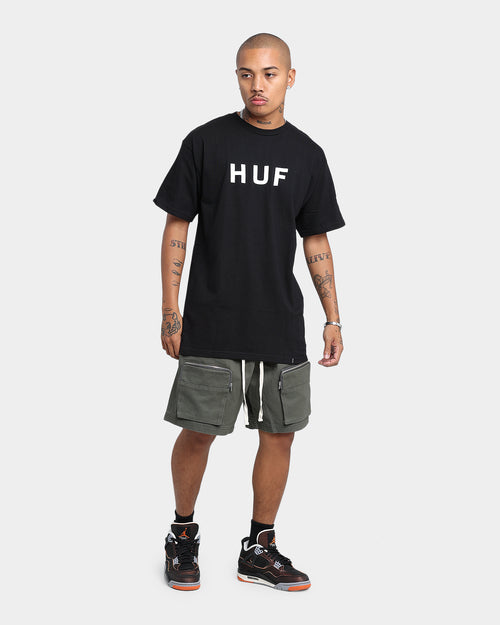 HUF Essentials OG Logo S/S Tee Black