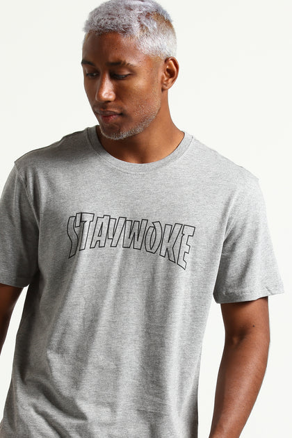 Goat Crew Stay Woke Tee Grey