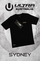 Ultra Australia Music Merch Sydney - Tee & Ticket Combo Black/Gold