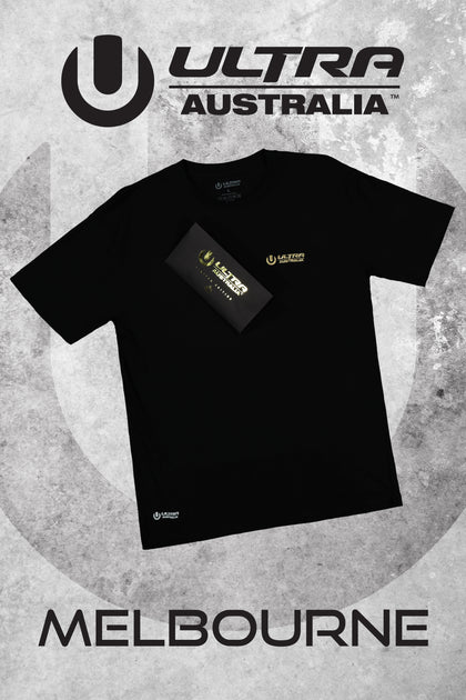 Ultra Australia Music Merch Melbourne - Tee & Ticket Combo Black