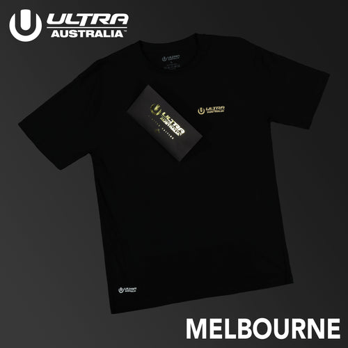 Ultra Australia Music Merch Melbourne - Tee & Ticket Combo Black