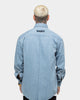 Saint Morta Men's Vamos Long Sleeve Denim Button Up Shirt Blue Stonewash
