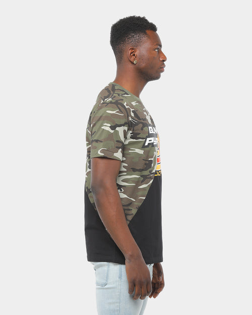 Black Pyramid Split Zig Zag Stitch Shirt Camo