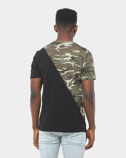 Black Pyramid Split Zig Zag Stitch Shirt Camo
