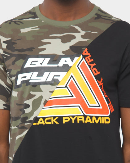Black Pyramid Split Zig Zag Stitch Shirt Camo