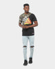 Black Pyramid Split Zig Zag Stitch Shirt Camo