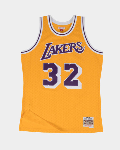 Mitchell & Ness Los Angeles Lakers Magic Johnson '84-'85 #32 Swingman Jersey Yellow