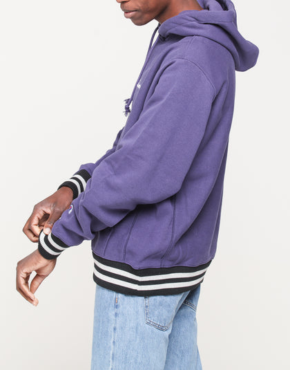 CHAMPION REV WEAVE RIB HOOD BLUE