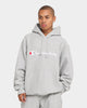 Champion Rev Weave Embroidered Hoodie Grey