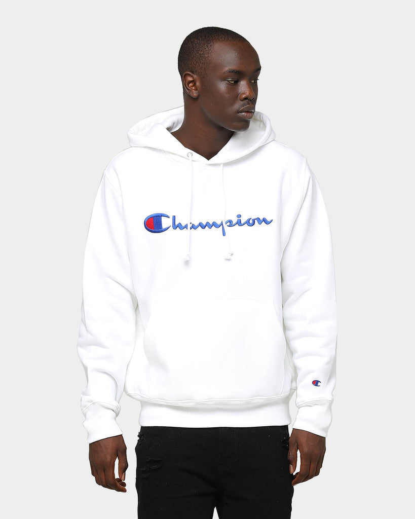 Champion Reverse Weave Embroidered Hood White | Culture Kings US