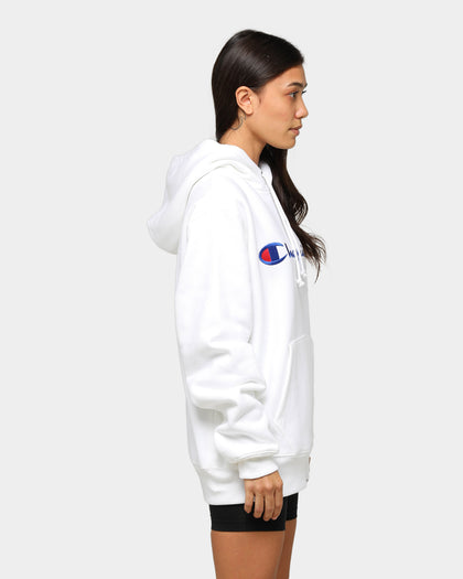 Champion Rev Weave Embroidered Hood White