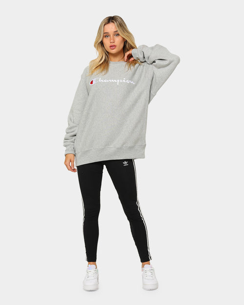 Champion Rev Weave Embroidered Crew Oxford Heather