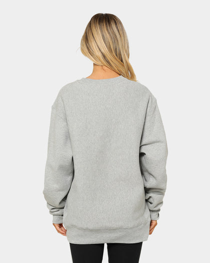 Champion Rev Weave Embroidered Crew Oxford Heather