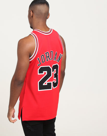 Mitchell & Ness Chicago Bulls Michael Jordan #23 Authentic NBA Jersey Red