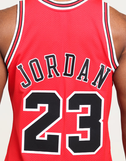 Mitchell & Ness Chicago Bulls Michael Jordan #23 Authentic NBA Jersey Red