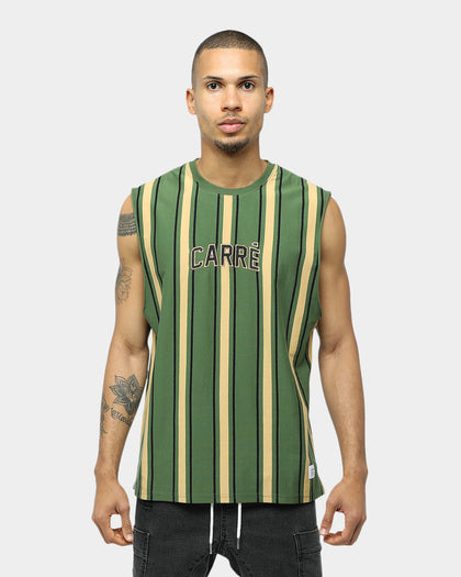 Carré Double Classique Stripe Muscle Green/Sand/Black