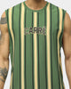 Carré Double Classique Stripe Muscle Green/Sand/Black