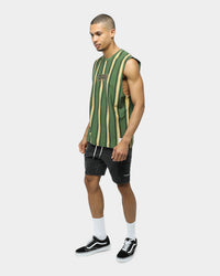 Carré Double Classique Stripe Muscle Green/Sand/Black