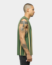 Carré Double Classique Stripe Muscle Green/Sand/Black