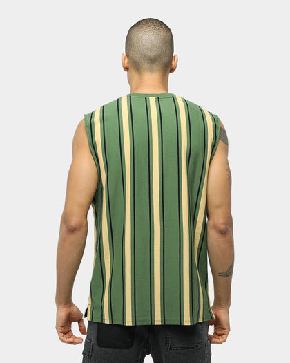 Carré Double Classique Stripe Muscle Green/Sand/Black
