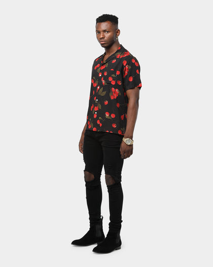 Supreme Cherry Rayon SS Shirt Black