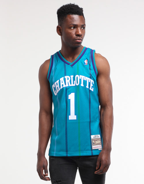 Mitchell & Ness Charlotte Hornets Baron Davis #1 Swingman Jersey Teal