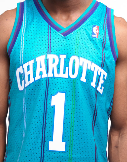 Mitchell & Ness Charlotte Hornets Baron Davis #1 Swingman Jersey Teal
