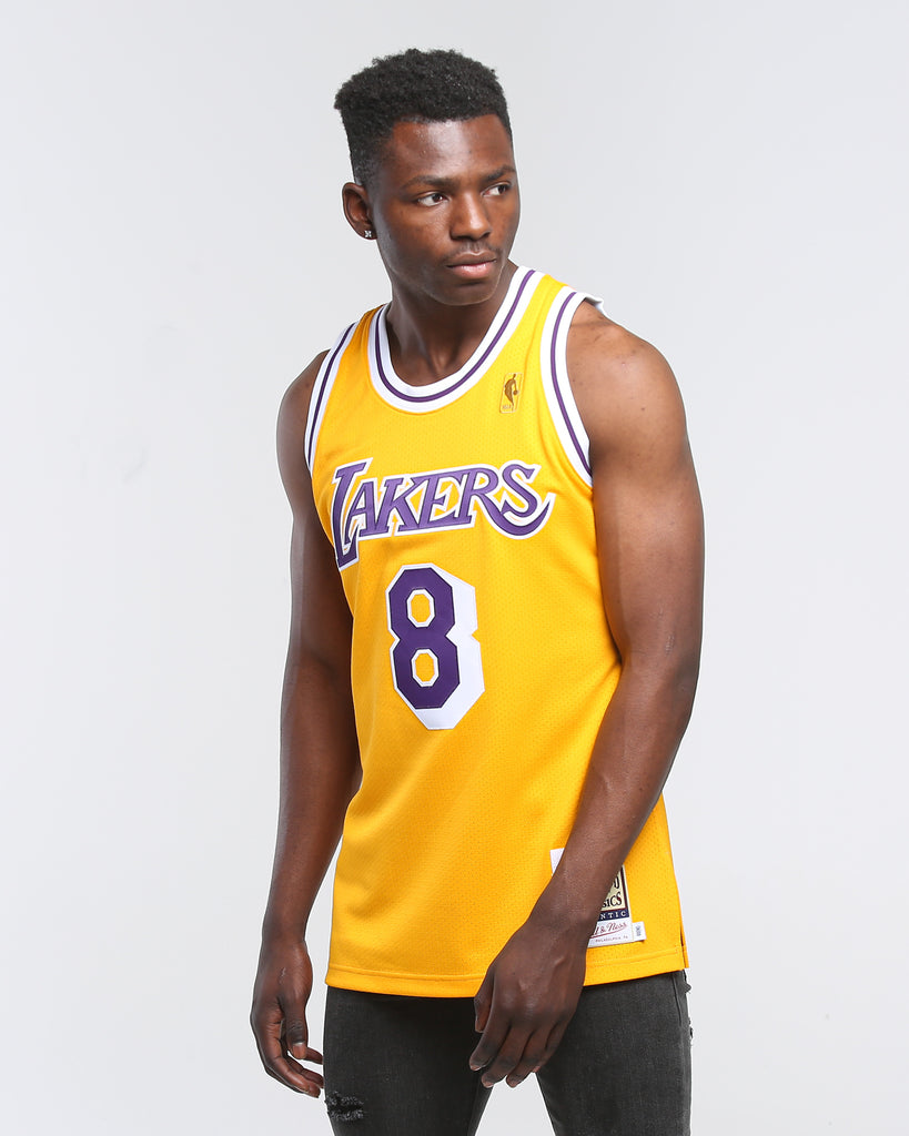 Los Angeles Lakers Kobe Bryant 1996 Home Authentic Jersey By Mitchell &  Ness - Light Gold - Mens