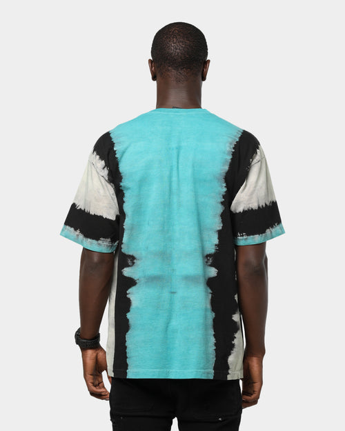 Obey Static Lotus Tie Dye Tee Blue