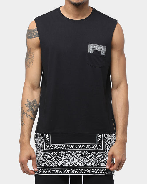 CARRÉ PAISLEY OG CAPONE MUSCLE TEE BLACK