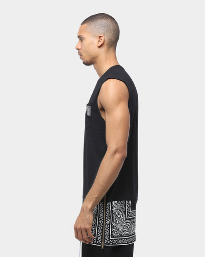 CARRÉ PAISLEY OG CAPONE MUSCLE TEE BLACK