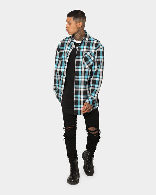 Saint Morta Prima Flannel Shirt Cyan