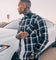 Saint Morta Men's Prima Long Sleeve Flannel Shirt Navy/Black/White