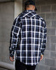 Saint Morta Men's Prima Long Sleeve Flannel Shirt Navy/Black/White