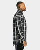 Saint Morta Men's Prima Long Sleeve Flannel Shirt Navy/Black/White