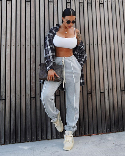 SAINT MORTA PRIMA LS FLANNEL SHIRT GREY/BLACK/WHITE