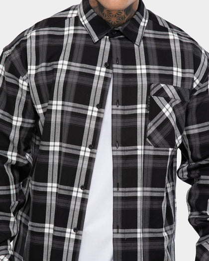 SAINT MORTA PRIMA LS FLANNEL SHIRT GREY/BLACK/WHITE