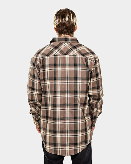 Saint Morta Prima Long Sleeve Flannel Shirt Brown